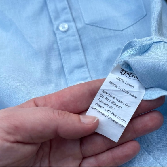 Baliene Boys 2T Linen Short Sleeve André Shirt Baby Blue Stripe Luxury - Picture 6 of 6